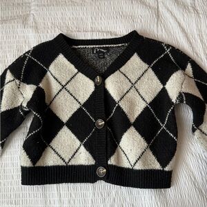 Art Class Black and White Argyle Sweater